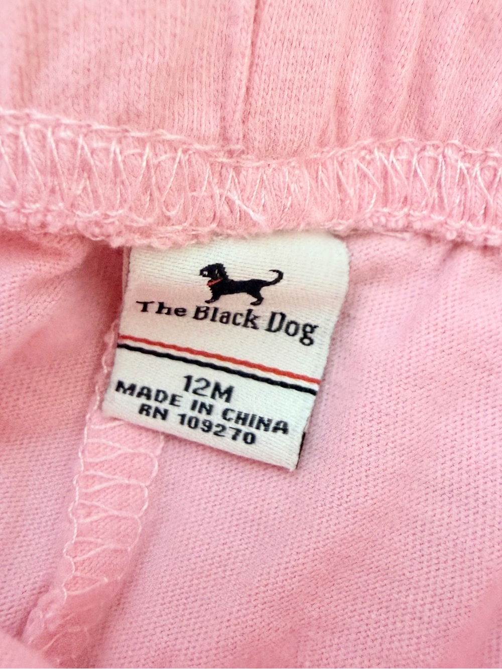 The Black Dog Pink 2 Piece Outfit Set 12M Long Sleeve Top Pants Cotton - Picture 8 of 9